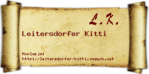 Leitersdorfer Kitti névjegykártya